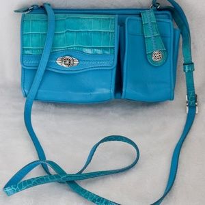 Brighton Turquoise Blu Crossbody shoulder handbag